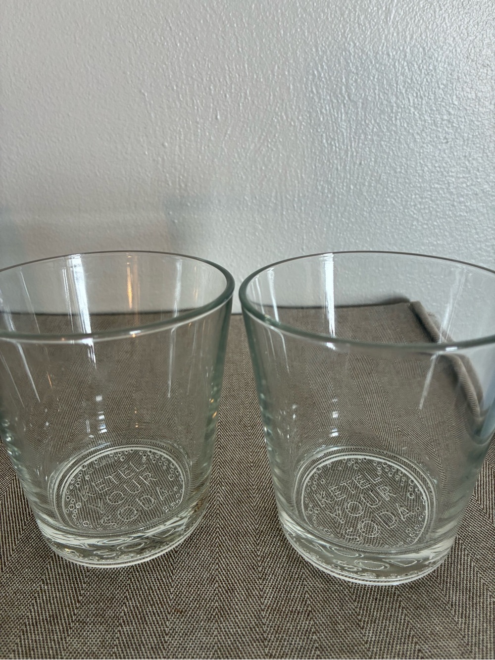 Ketel One Vodka "Your Soda" Old Fashioned Rocks Glass Made in Italy. EUC